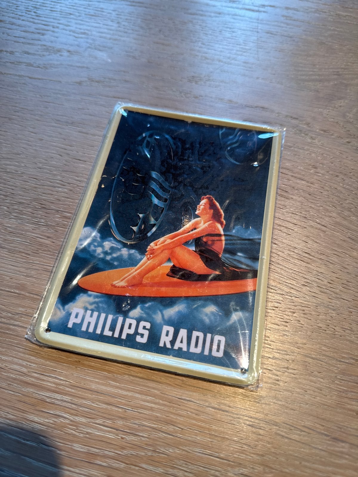 Vintage Philips Radio emaille reclamebord - Nieuw in verpakk, Ophalen of Verzenden