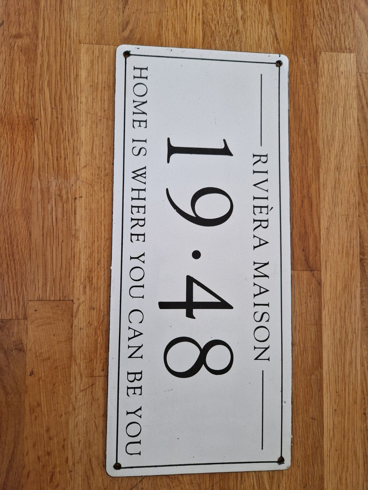 Riviera Maison wandbord 'Home is where you can be you', Gebruikt, Ophalen of Verzenden, Landelijk, Metaal