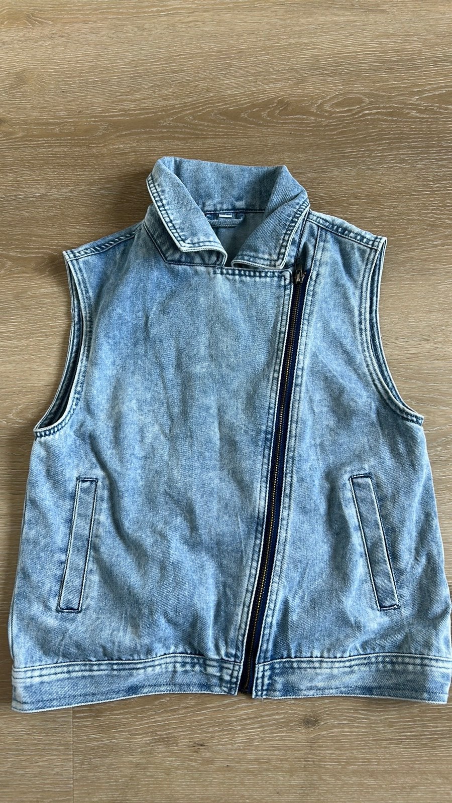 Spijkergilet met rits voorkant en 2 blinde zakken mt158/164, Ophalen of Verzenden, Zo goed als nieuw, Meisje, Overige typen