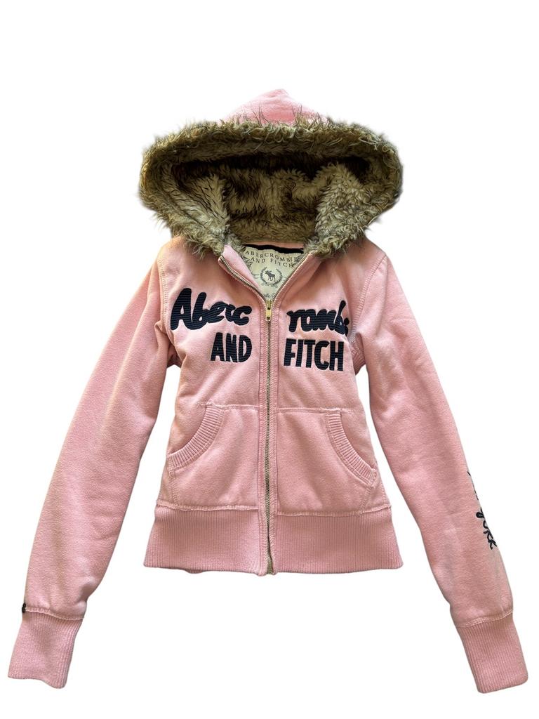 Abercrombie and fitch warme jas maat S, Ophalen of Verzenden, Zo goed als nieuw, Roze