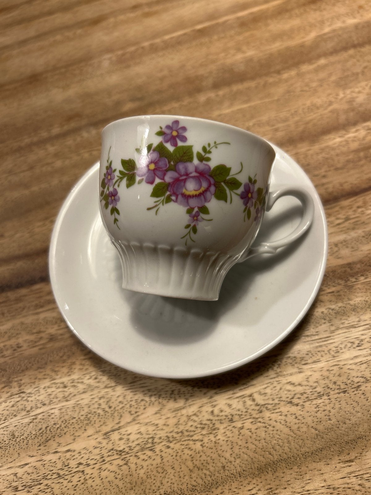 Vintage Mitterteich Bavaria kop en schotel bloemmotief, Ophalen