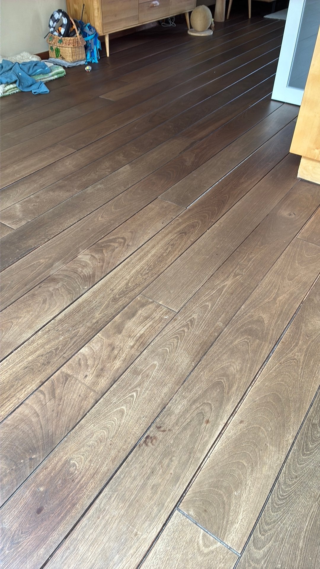 houten vloer (Jatoba), Doe-het-zelf en Verbouw, Vloerdelen en Plavuizen, Ophalen, Gebruikt, Vloerdelen of -planken, 10 m² of meer