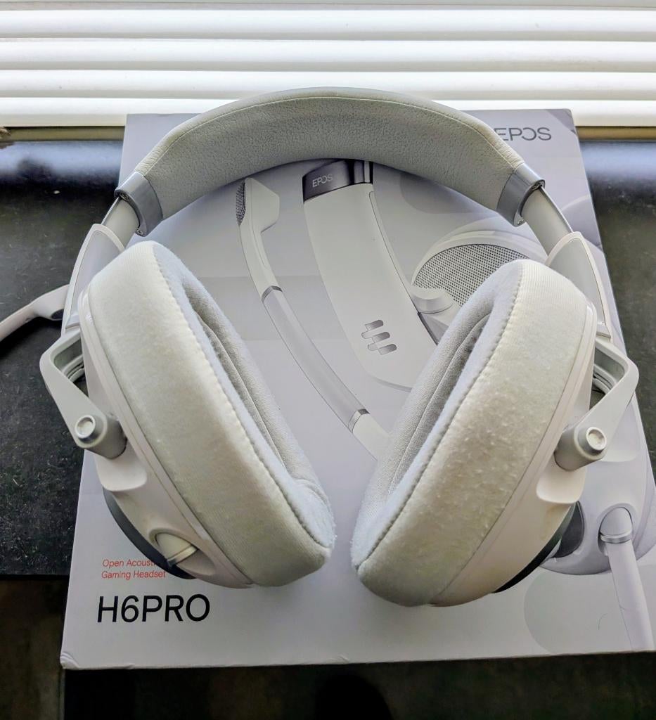 EPOS Sennheiser H6pro open back gaming headset wit, Computers en Software, Headsets, Ophalen, Gebruikt, Mute-functie, EPOS (Sennheiser)