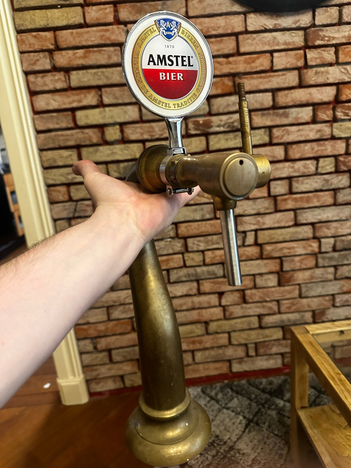 Koperen Amstel Bier Tapkraan - Vintage 3 stuks, Ophalen of Verzenden, Koper