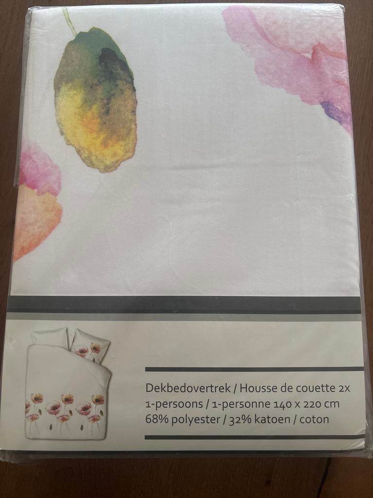 2x Eenpersoons Dekbedovertrekken Polyester/Katoen Nieuw, Ophalen of Verzenden, Nieuw, Eenpersoons, Dekbedovertrek