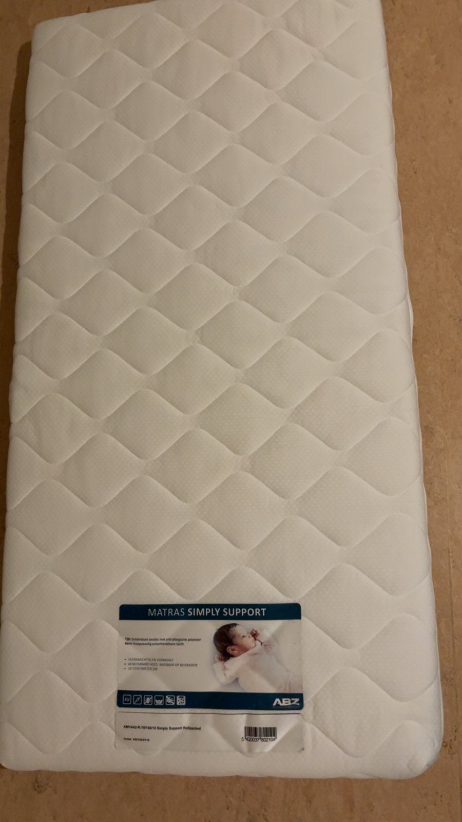 ABZ Matras Simply Support - Baby/Wieg Matras (nieuw), Ophalen of Verzenden, Zo goed als nieuw, Matras, Overige maten