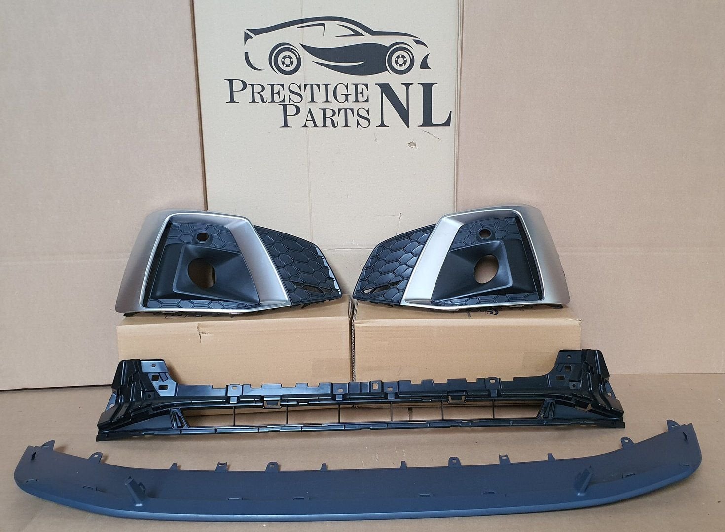 Audi A5 B9 8W S-Line S5 Facelift Roosters Onderlip Set 2019-, Auto-onderdelen, Carrosserie en Plaatwerk, Gebruikt, -, Voor, Ophalen of Verzenden