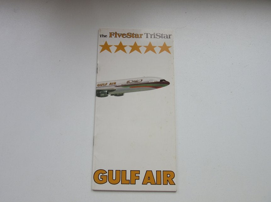 The FiveStar TriStar Gulf Air brochure, Verzamelen, Luchtvaart en Vliegtuigspotten, Verzenden, Gebruikt, Overige typen