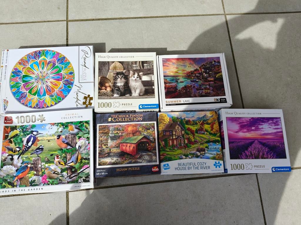 Puzzels 1000 of 1500 stukjes, 13 stuks, Hobby en Vrije tijd, Denksport en Puzzels, Ophalen of Verzenden, 500 t/m 1500 stukjes