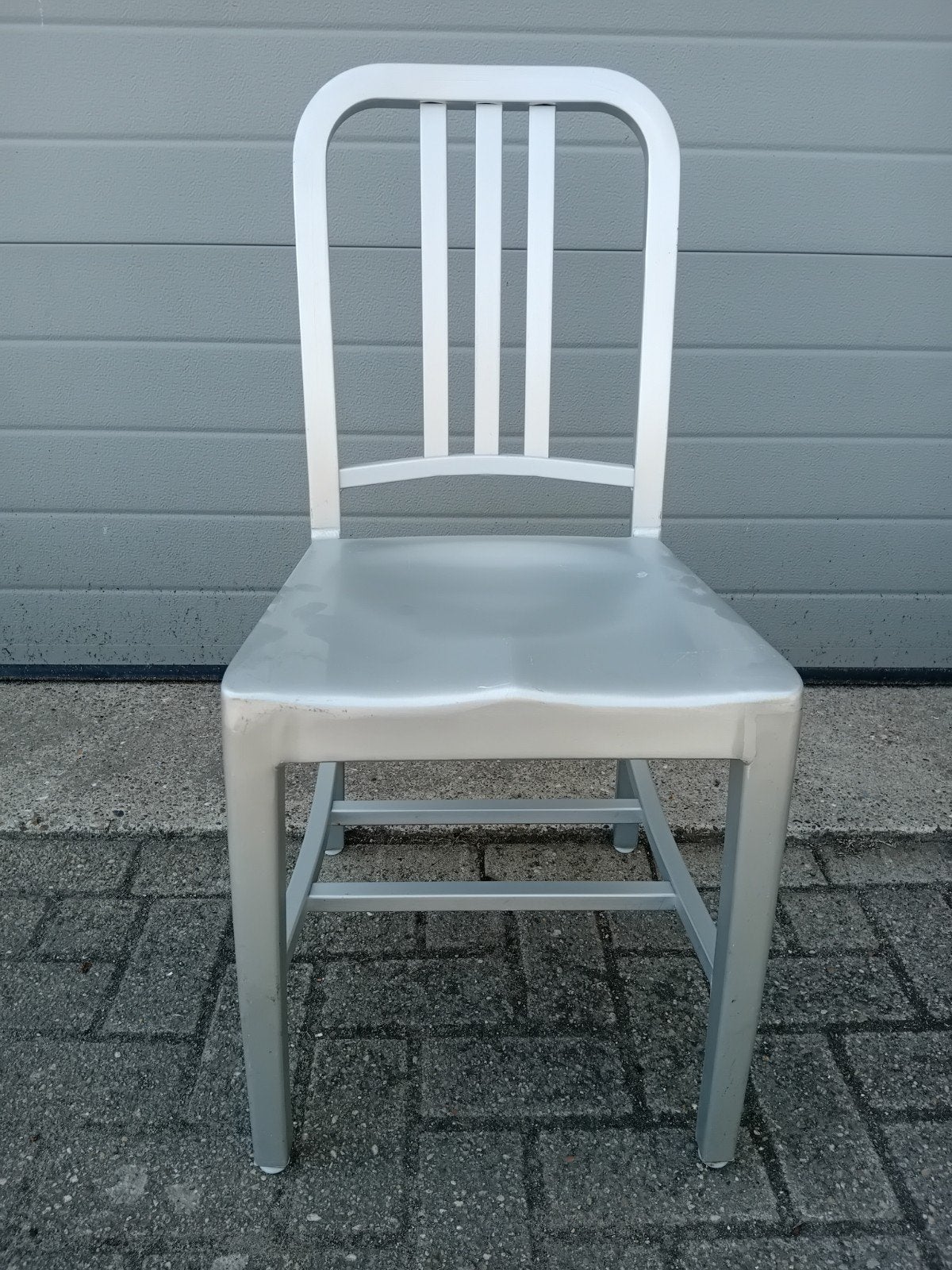 6 Philippe starck navy style terrasstoelen, Tuin en Terras, Ophalen of Verzenden, Aluminium