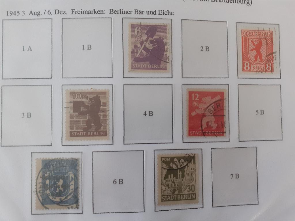 Berlijn en Brandenburg, mi 2A e.v., bod vanaf € 0,10 p.st., Verzenden, Overige periodes, Gestempeld