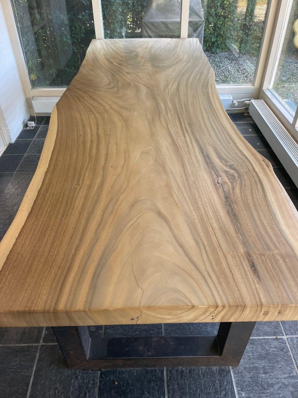 Robuuste boomstamtafel, 100 tot 150 cm, Eikenhout, 200 cm of meer, Ophalen of Verzenden