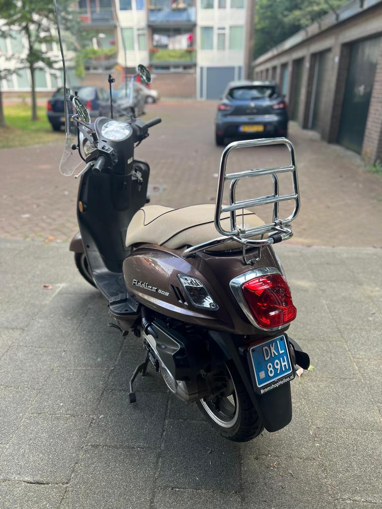 Sym Fiddle II 50 Scooter - Bruin Metallic, Fietsen en Brommers, Scooters | SYM, Ophalen, Gebruikt, Maximaal 45 km/u, Benzine