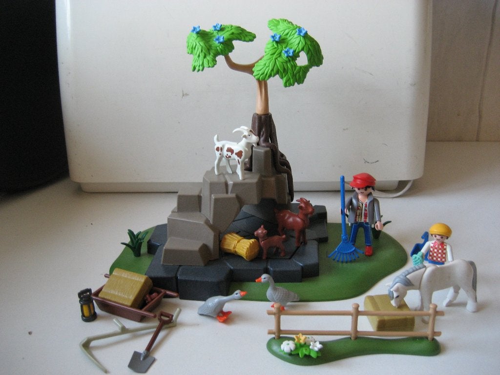 playmobil boer bij geitenrots met pony en ganzen, Ophalen of Verzenden, Zo goed als nieuw