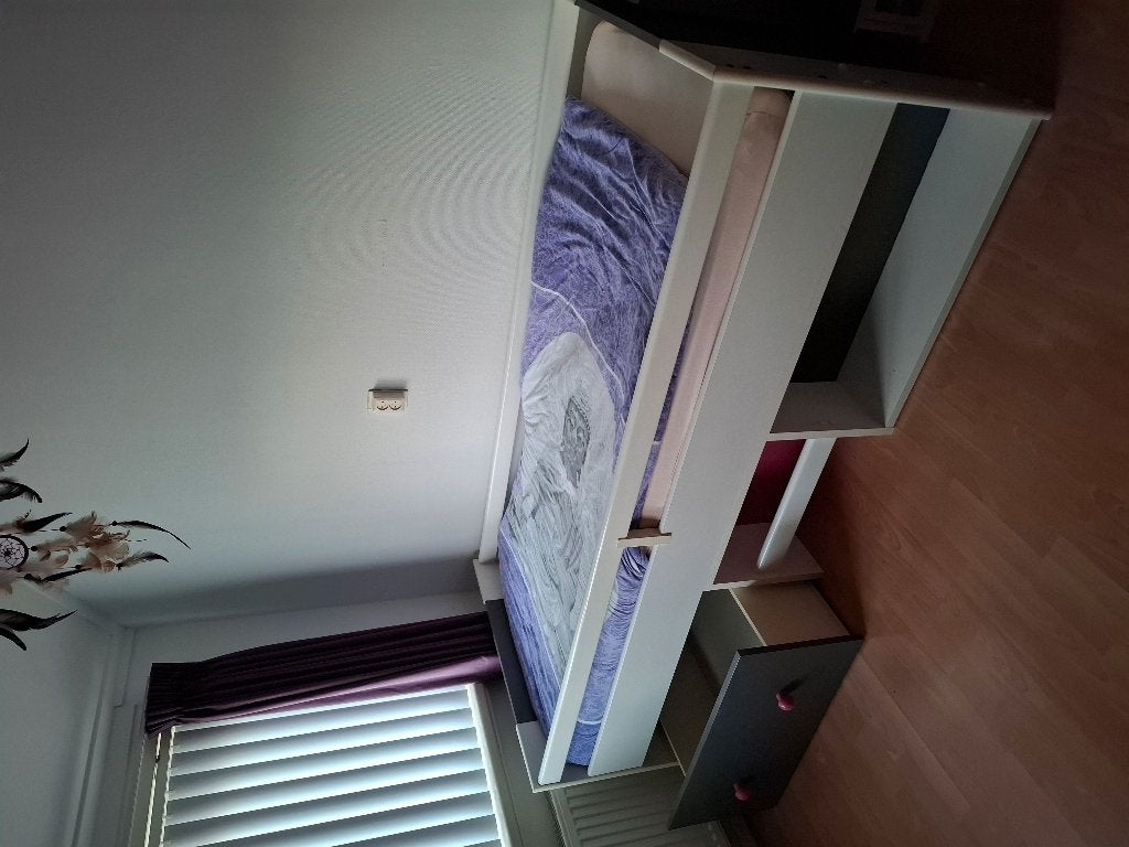 1 persoons meisjes bed met laadjes., 85 tot 100 cm, Gebruikt, 180 cm of meer, Ophalen