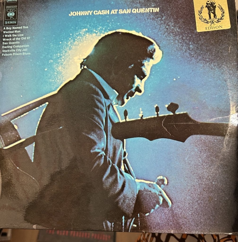 Johnny Cash: At San Quentin (lp, live), Ophalen of Verzenden, Zo goed als nieuw, 12 inch