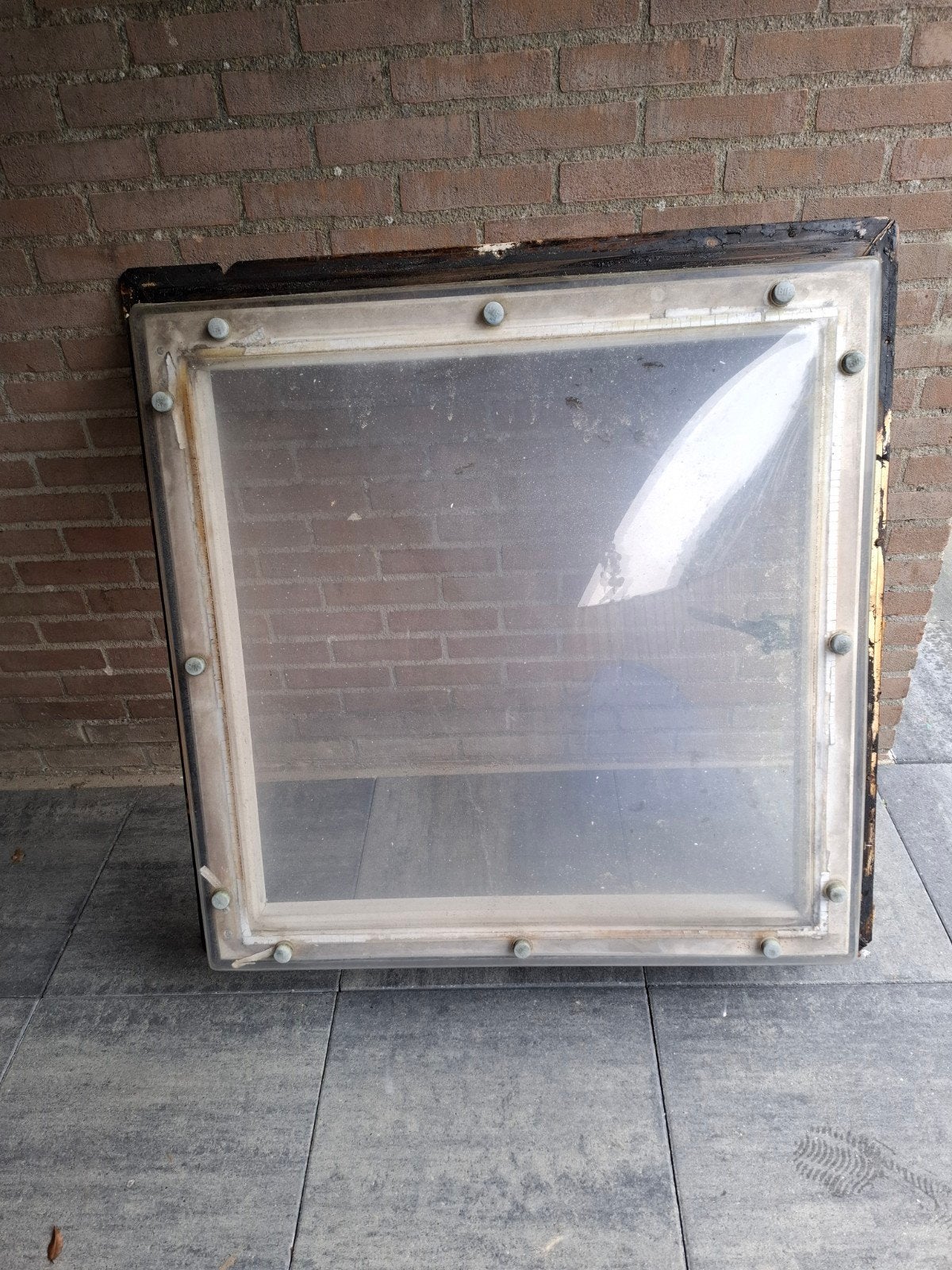 Lichtkoepel  maat  gat in dak 100x100  opstand dubbelwandig, Ophalen, Kunststof, Zwart, Overige typen