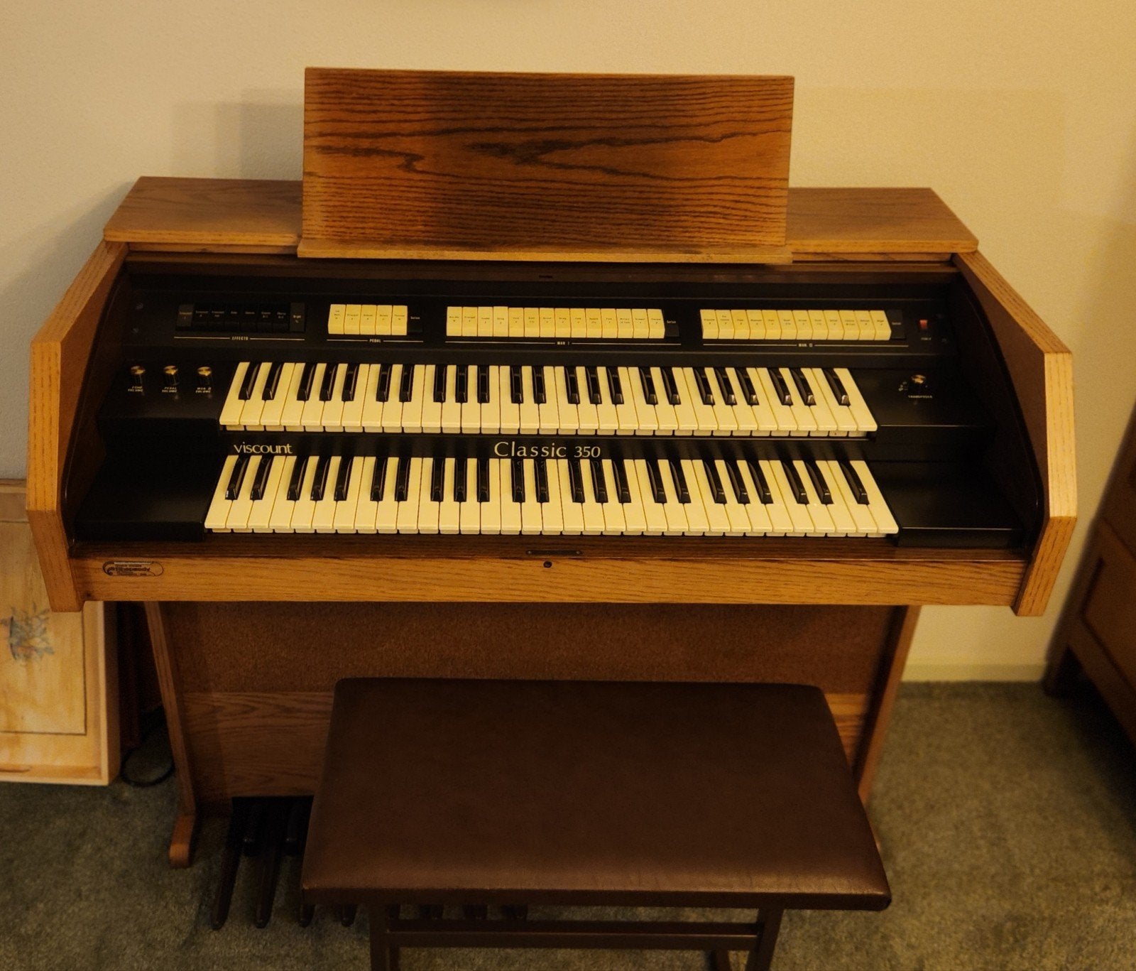 Viscount Classic 350 Orgel met 2 klavieren en bankje, Muziek en Instrumenten, Ophalen, Gebruikt, 2 klavieren, Orgel