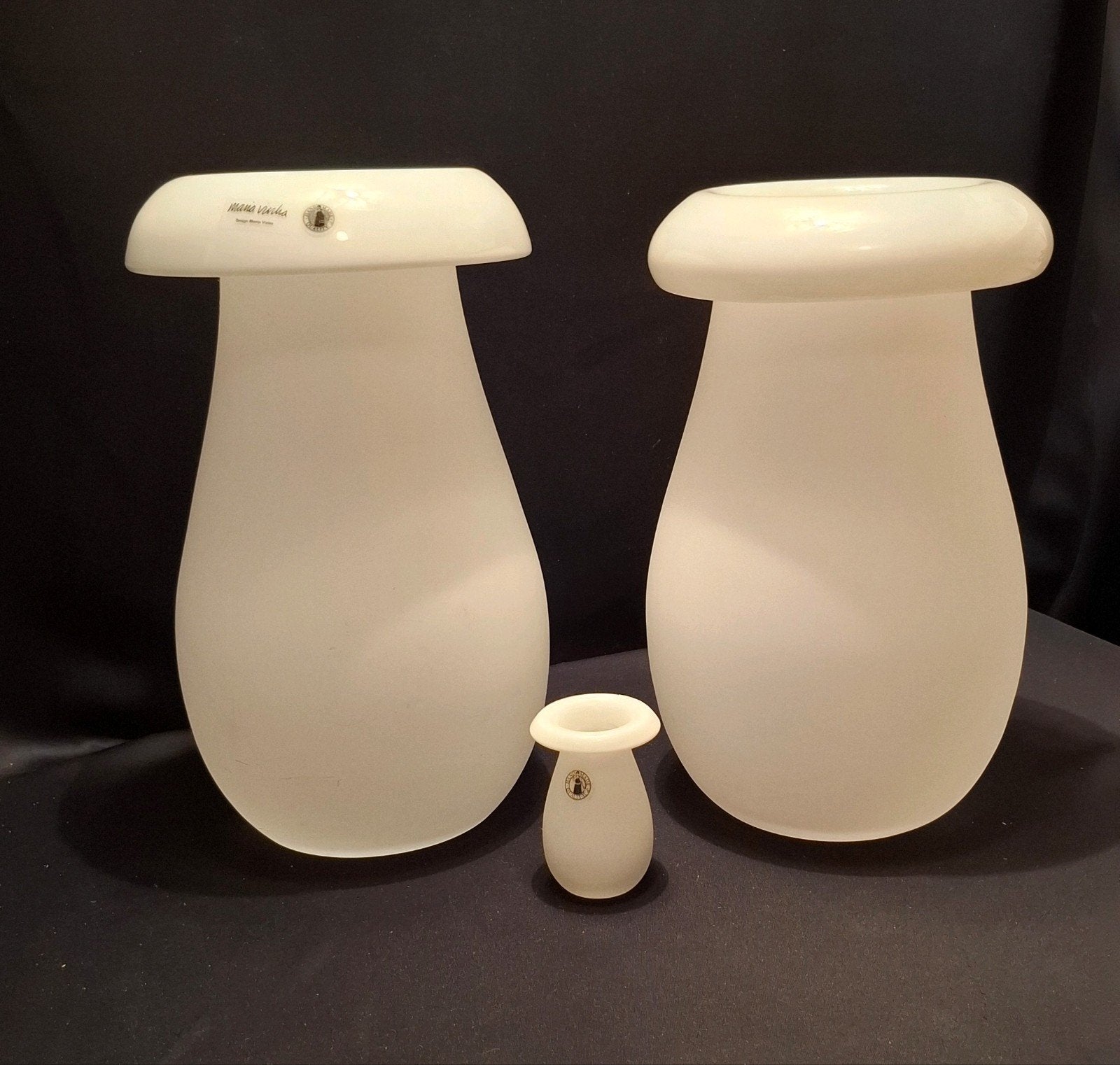 Ikea vazen stockholm 1999 Maria Vinka, lees de beschrijving, Ophalen of Verzenden, Zo goed als nieuw, Wit, Glas