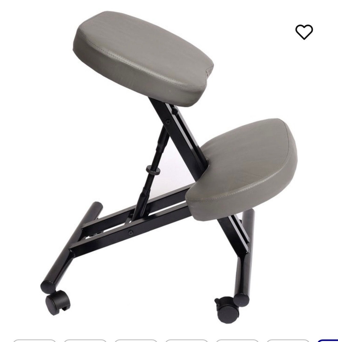 Ergonomische kniestoel - Grijs, Ophalen, Zo goed als nieuw, Metaal, Eén
