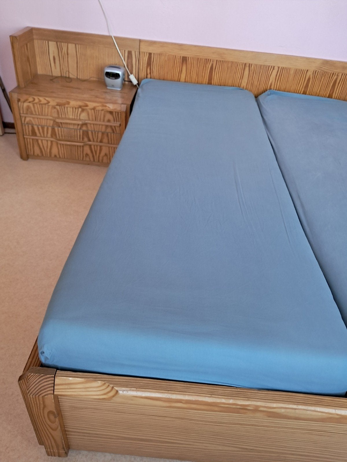 Grenen ledikant 140x200 cm met lattenbodems, Huis en Inrichting, Slaapkamer | Bedden, Gebruikt, Tweepersoons, 140 cm, Hout, Ophalen