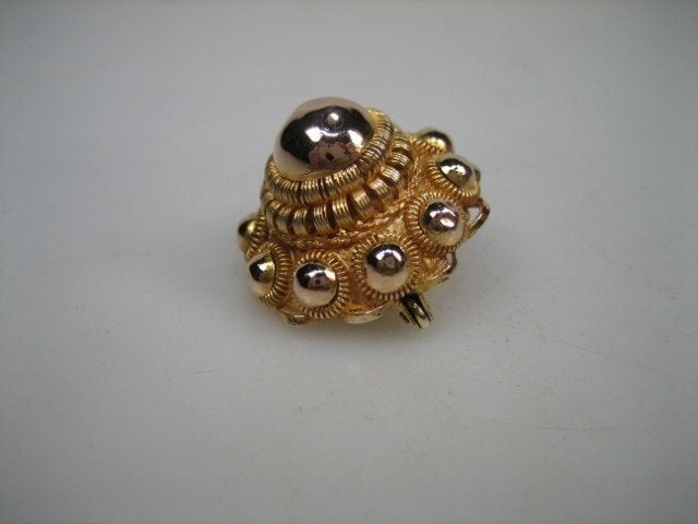 Antieke Geelgouden met Rosé 14 Karaat Zeeuwse Broche ca.1890, Verzenden, Goud, Broche