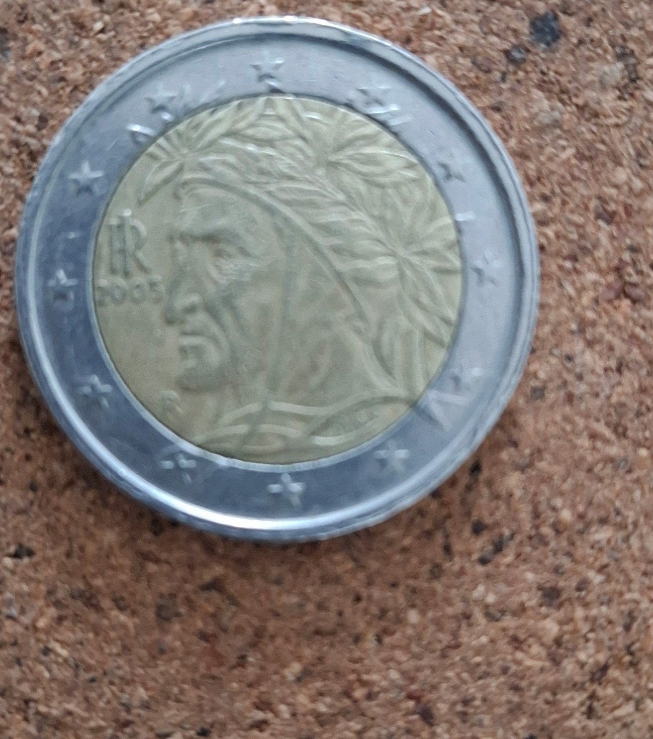 2 Euro munt Italië 2005 - Dante Alighieri, Ophalen of Verzenden, Italië, 2 euro, Losse munt