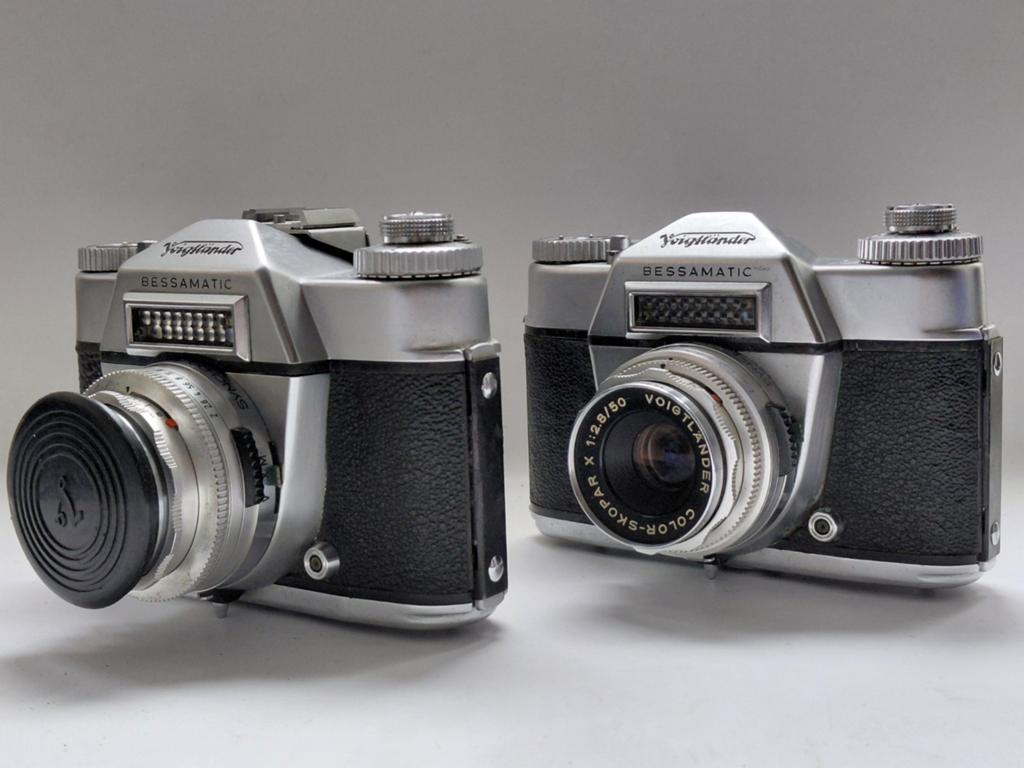 Twee stuks Voigtlander Bessamatic slr cameras, Ophalen of Verzenden