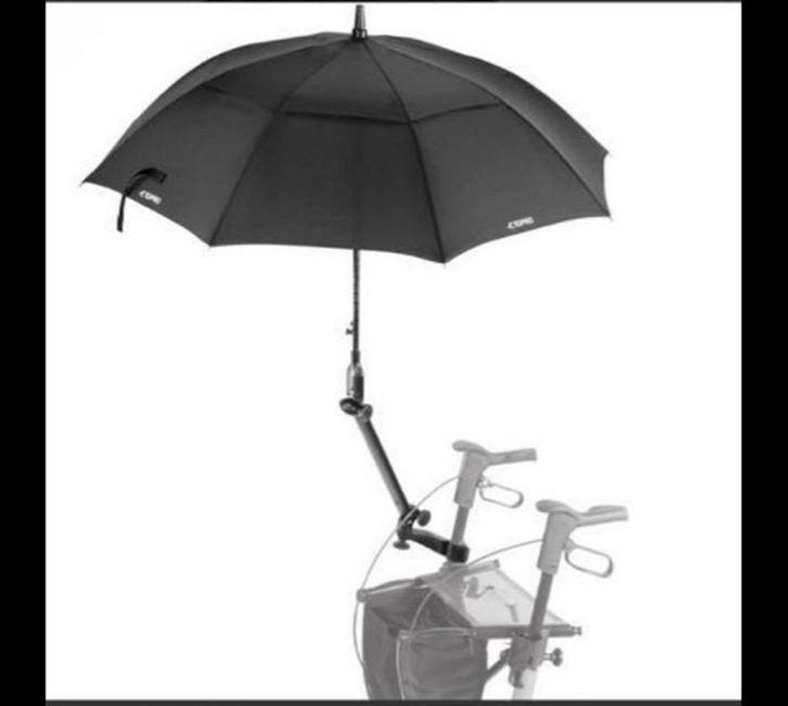 Topro troja Paraplu voor rollator - Zwart, Ophalen of Verzenden, Zo goed als nieuw, Zwart