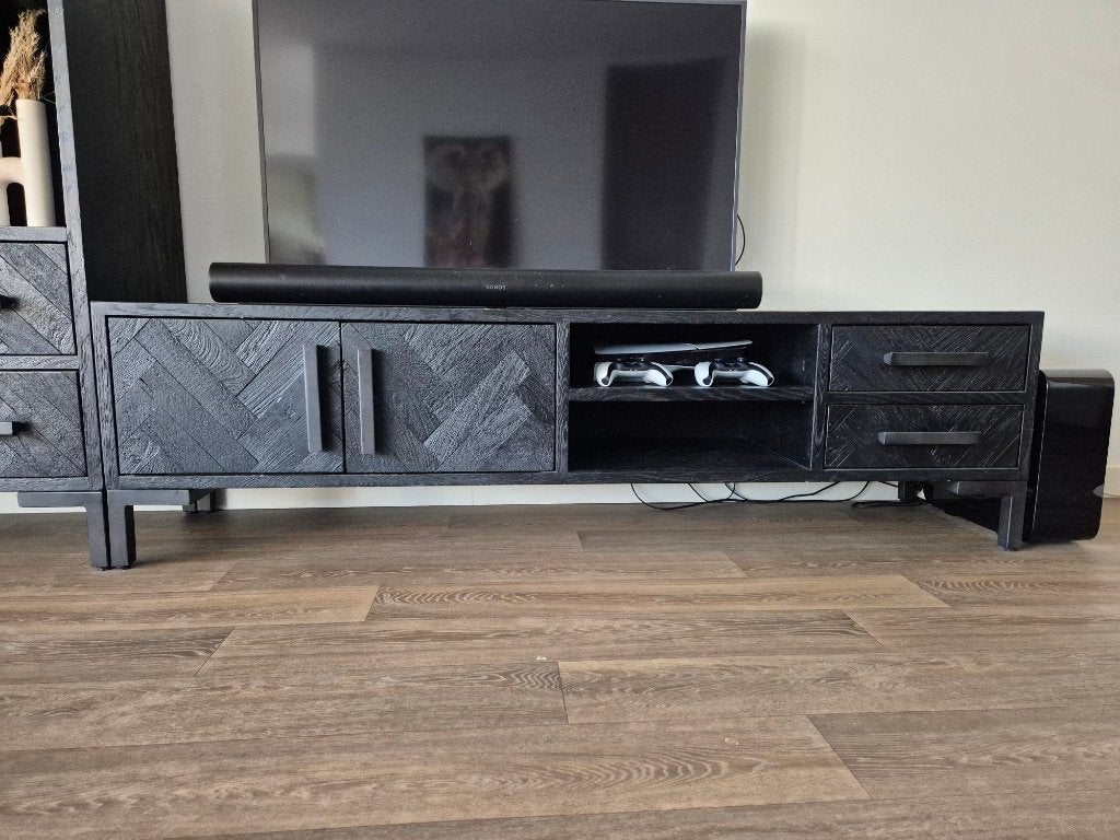 Ziano tv meubel zwart, Ophalen, 150 tot 200 cm, Zo goed als nieuw, Minder dan 100 cm
