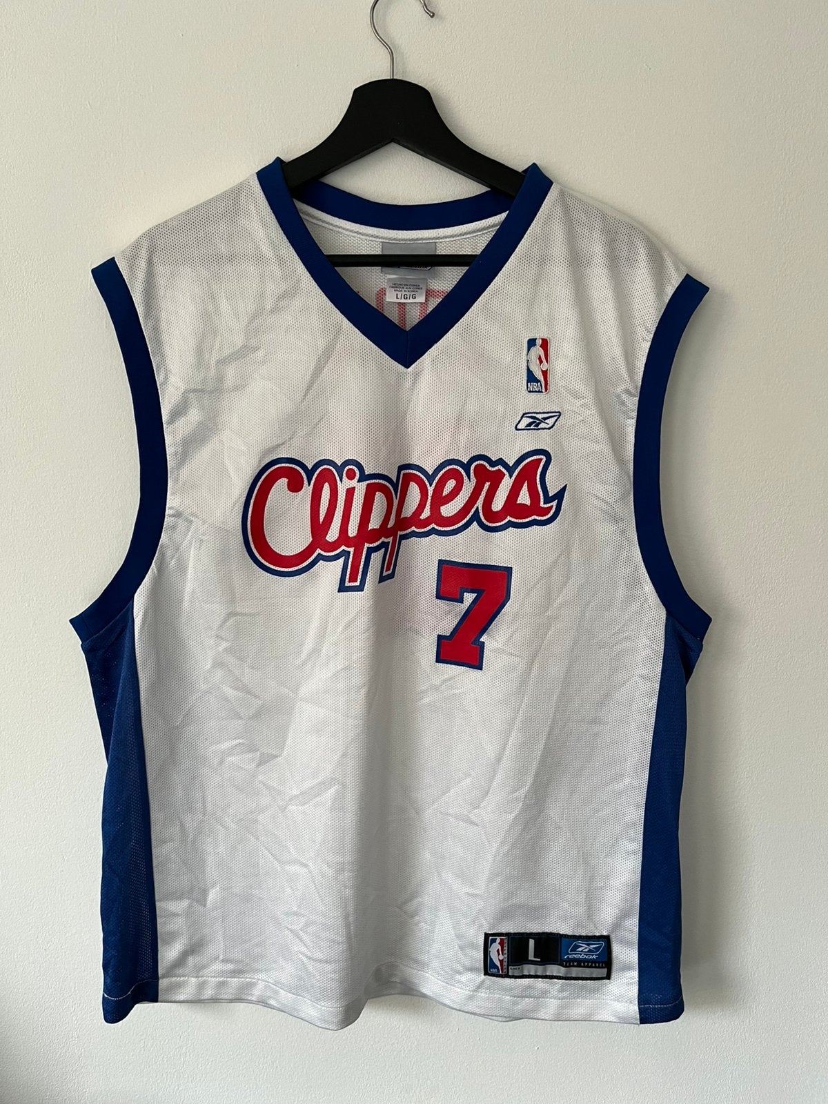 Vintage Reebok Lamar Odom LA Clippers NBA jersey L Large, Sport en Fitness, Basketbal, Ophalen of Verzenden, Zo goed als nieuw