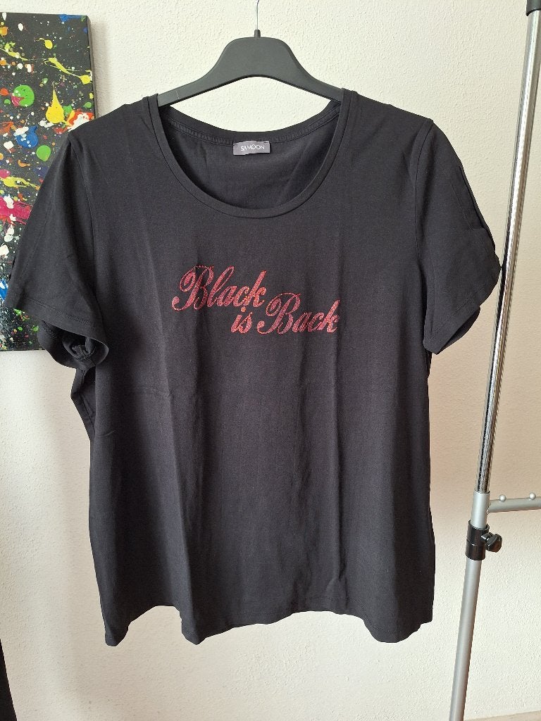 Shirtje Samoon met openvallend mouwtje, Kleding | Dames, Verzenden, Zwart, Shirt of Top, Zo goed als nieuw