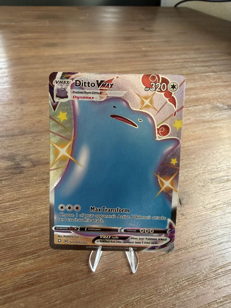 Ditto VMAX - Shining Fates Pokémon kaart, Hobby en Vrije tijd, Verzamelkaartspellen | Pokémon, Ophalen, Zo goed als nieuw