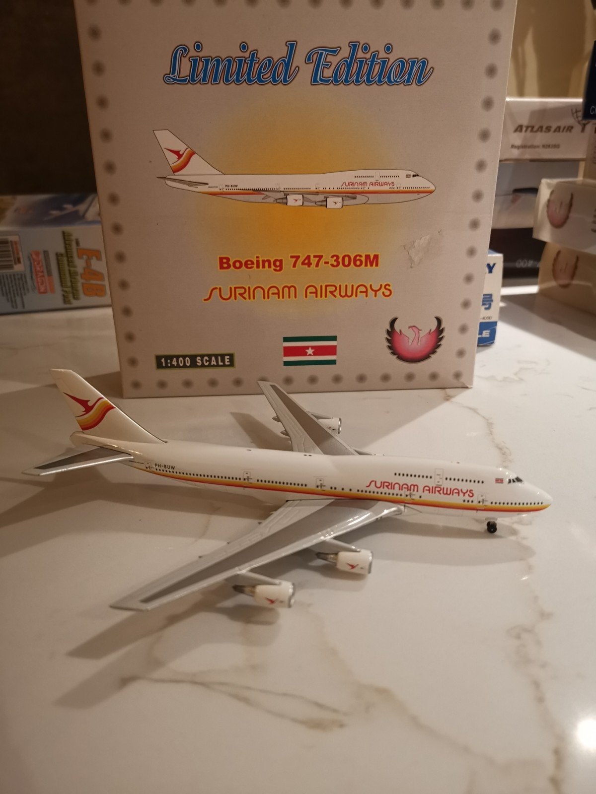 Surinam Airways B747-300 & DC-8 1:400 Phoenix Aeroclassics, Overige merken, 1:200 of kleiner, Nieuw, Ophalen of Verzenden