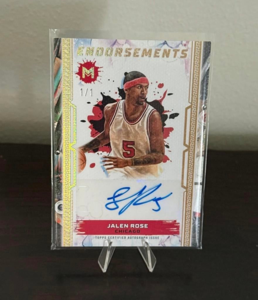 Jalen Rose Chicago Bulls Topps Autograph 1/1 Kaart, Verzamelen, Sportartikelen en Voetbal, Ophalen of Verzenden, Zo goed als nieuw