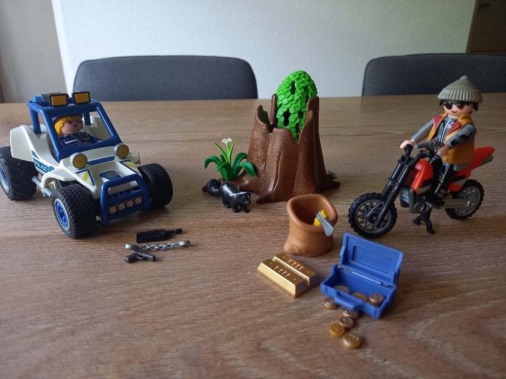 Playmobil Politie achtervolging - 70570 COMPLEET, Complete set, Voertuig, Ophalen of Verzenden, Zo goed als nieuw