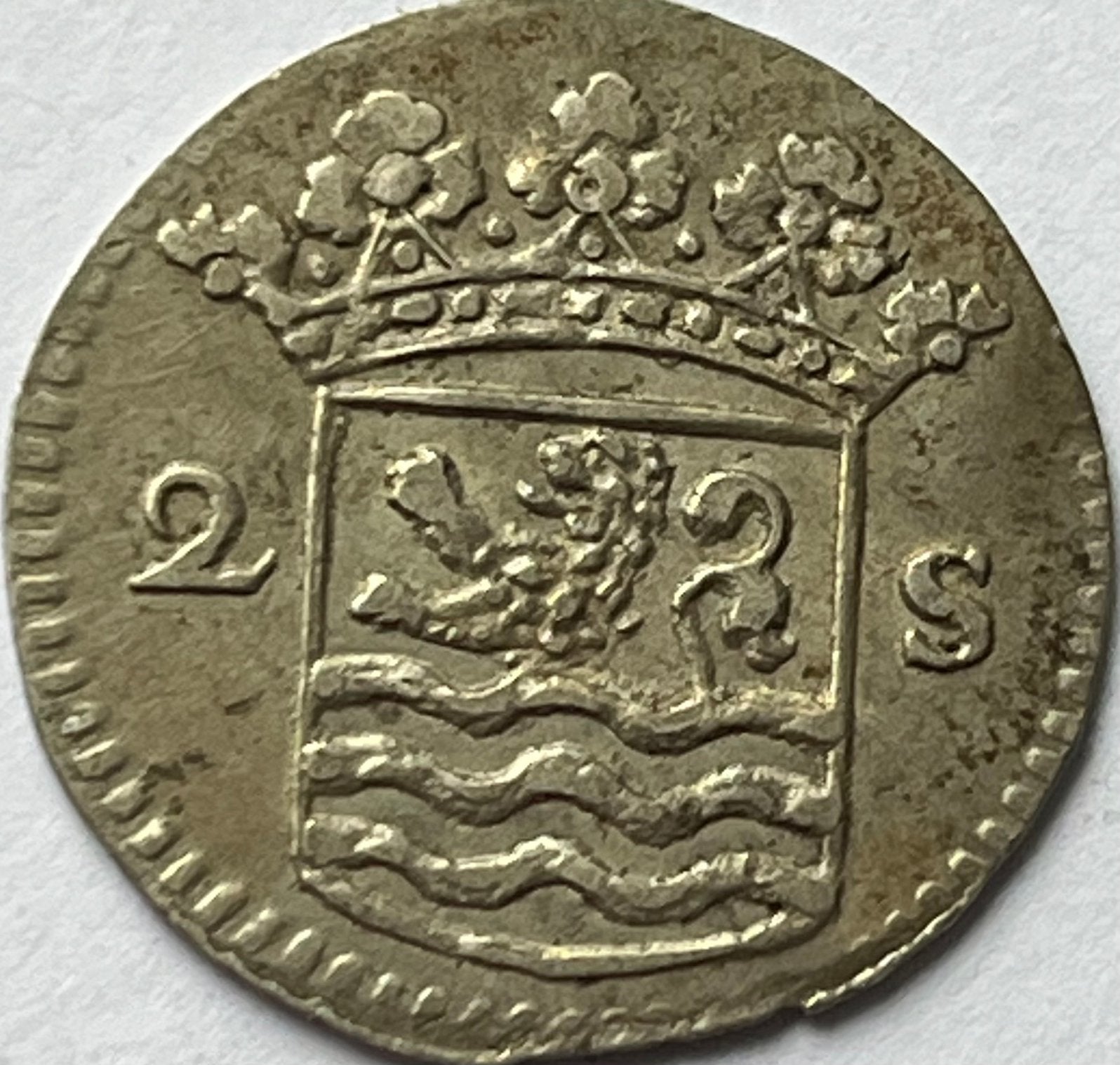 Zeeland mooie dubbele stuiver 1737, Vóór koninkrijk, Zilver, Losse munt, Overige waardes