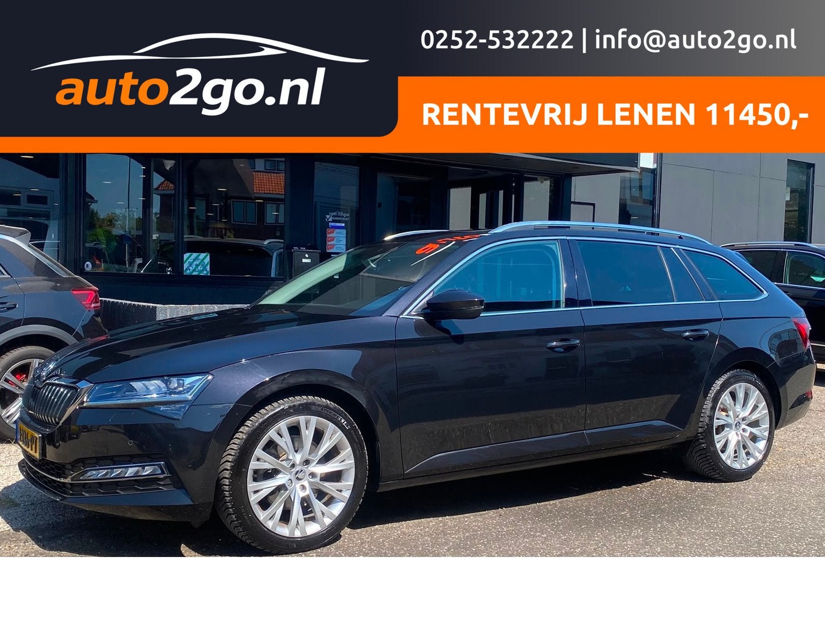 Skoda Superb Combi 1.5 TSI ACTIE! BETAAL NU 50% 11450 DE RES, 4 cilinders, 150 pk, Zwart, 1600 kg