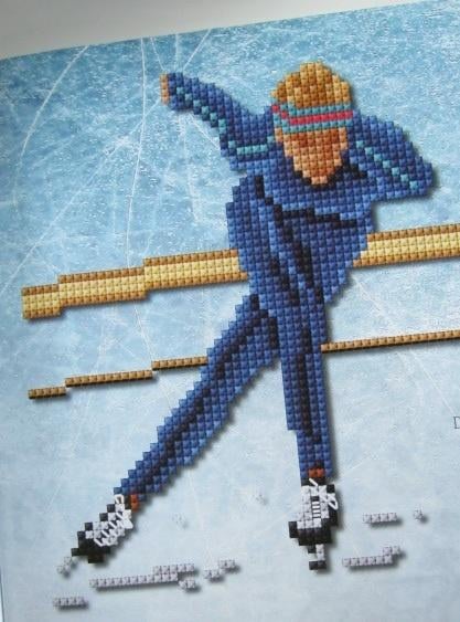 Borduurpatroon  Schaatsenrijder  nr 5867, Verzenden, Nieuw, Handborduren, Patroon