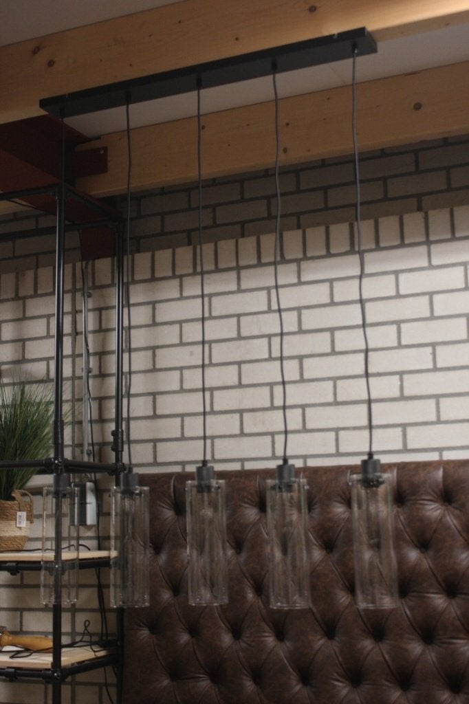 Hanglamp Vancouver Light & Living 5 lichts glas modern SALE!, Huis en Inrichting, Ophalen, Zo goed als nieuw, Glas, E27 (groot)