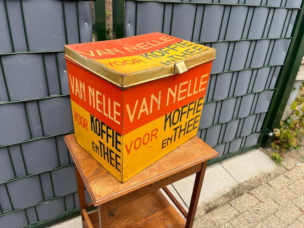 Winkelblik Van Nelle voor Koffie en Thee, Verzamelen, Blikken, Ophalen of Verzenden, Gebruikt, Koffie, Van Nelle