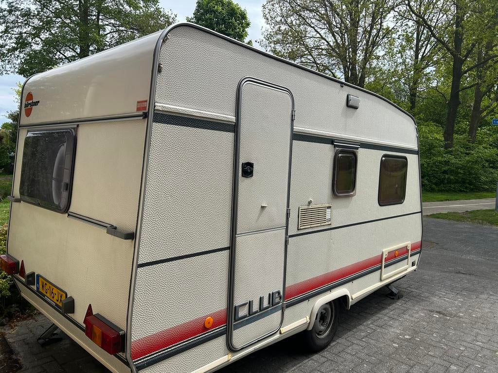 Een mooie retro licht gewicht burstner 1991 voortent+luifel, Caravans en Kamperen, Standaardzit, Omvormbare zithoek, Particulier