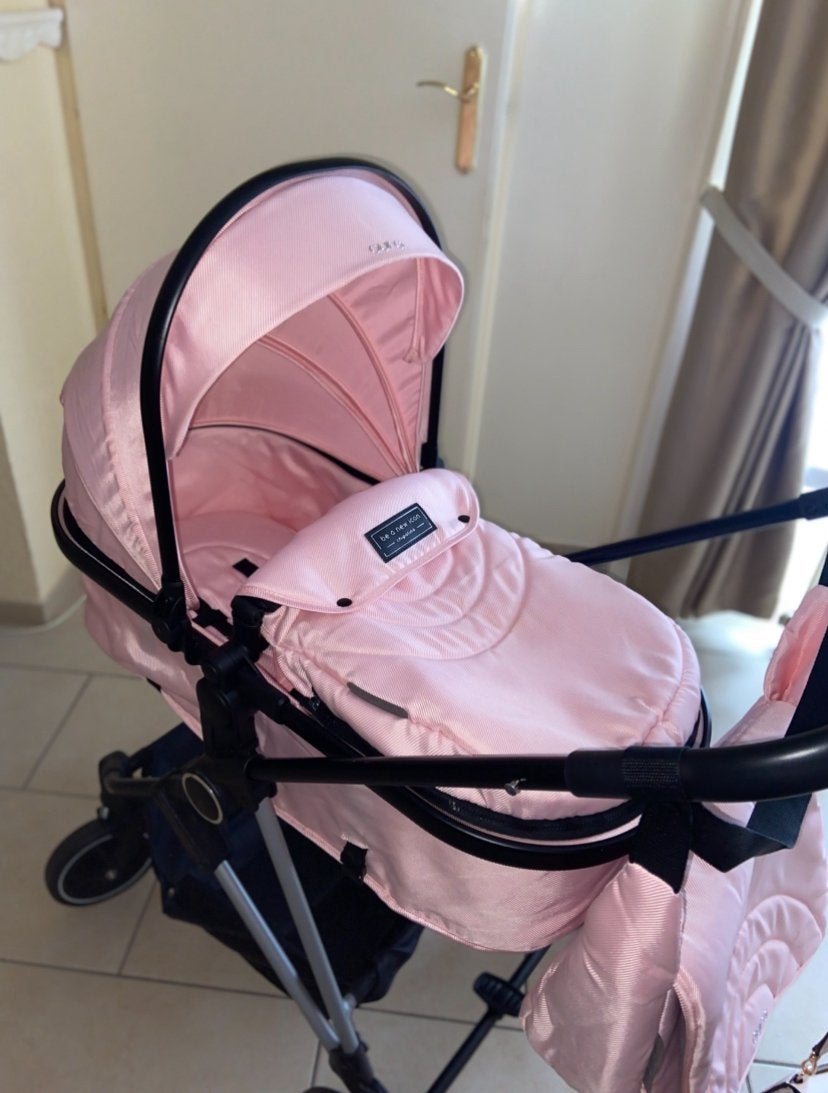 Roze kinderwagen 2 in 1 reiswieg en buggy, Ophalen of Verzenden, Zo goed als nieuw, Overige merken