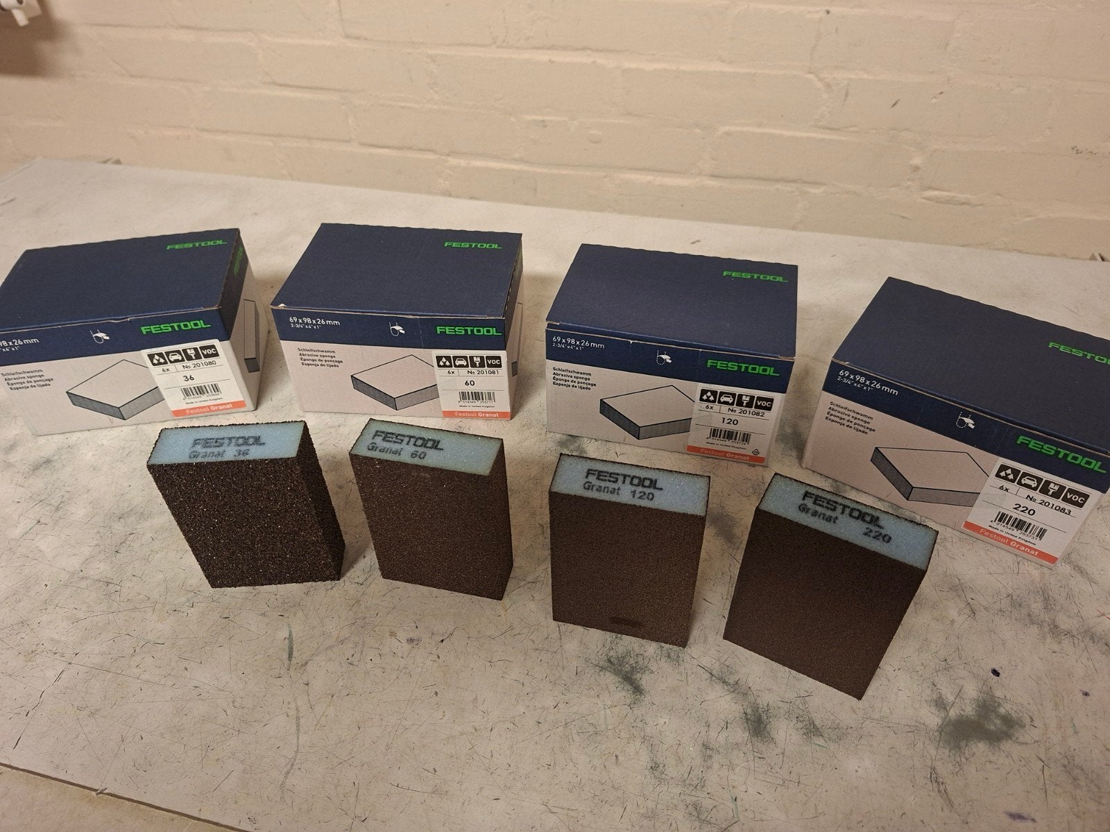 Nieuwe Festool doosjes schuurpapier! P36 P60 P120 P220!, Ophalen of Verzenden, Nieuw, Minder dan 600 watt, Overige typen