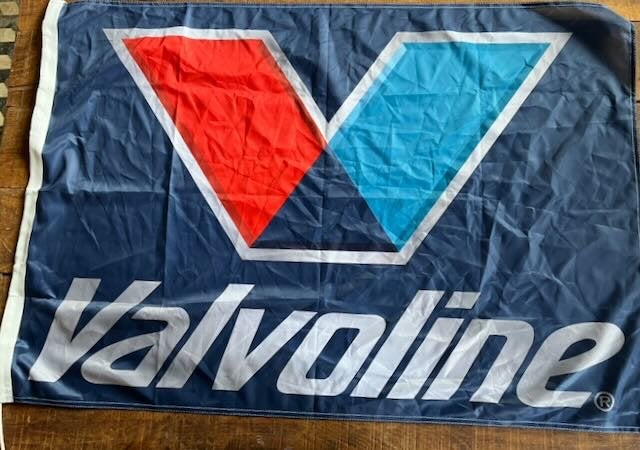 VALVOLINE oil  garage -    reclame vlag, Ophalen of Verzenden, Zo goed als nieuw, Auto's