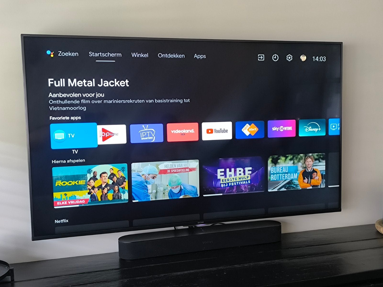 Sony 55 inch LED 4k smart tv andriod, Audio, Tv en Foto, Televisies, Ophalen, LED, 50 Hz, Zo goed als nieuw