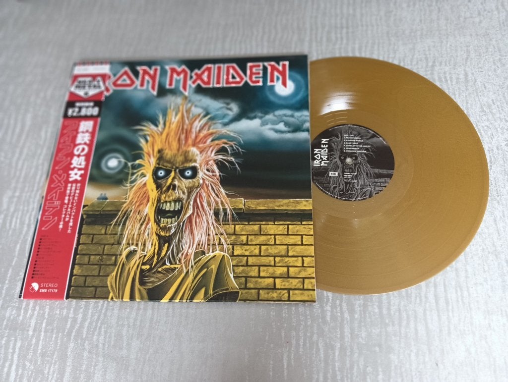 Iron Maiden  Lp  Iron Maiden - gold color, LP, Heavy metal, Ophalen of Verzenden, Zo goed als nieuw