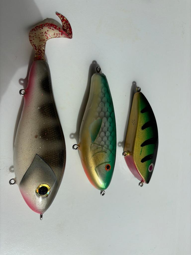 Setje handgemaakte glider jerkbaits voor snoekvissen, Ophalen of Verzenden, Zo goed als nieuw, Kunstaas