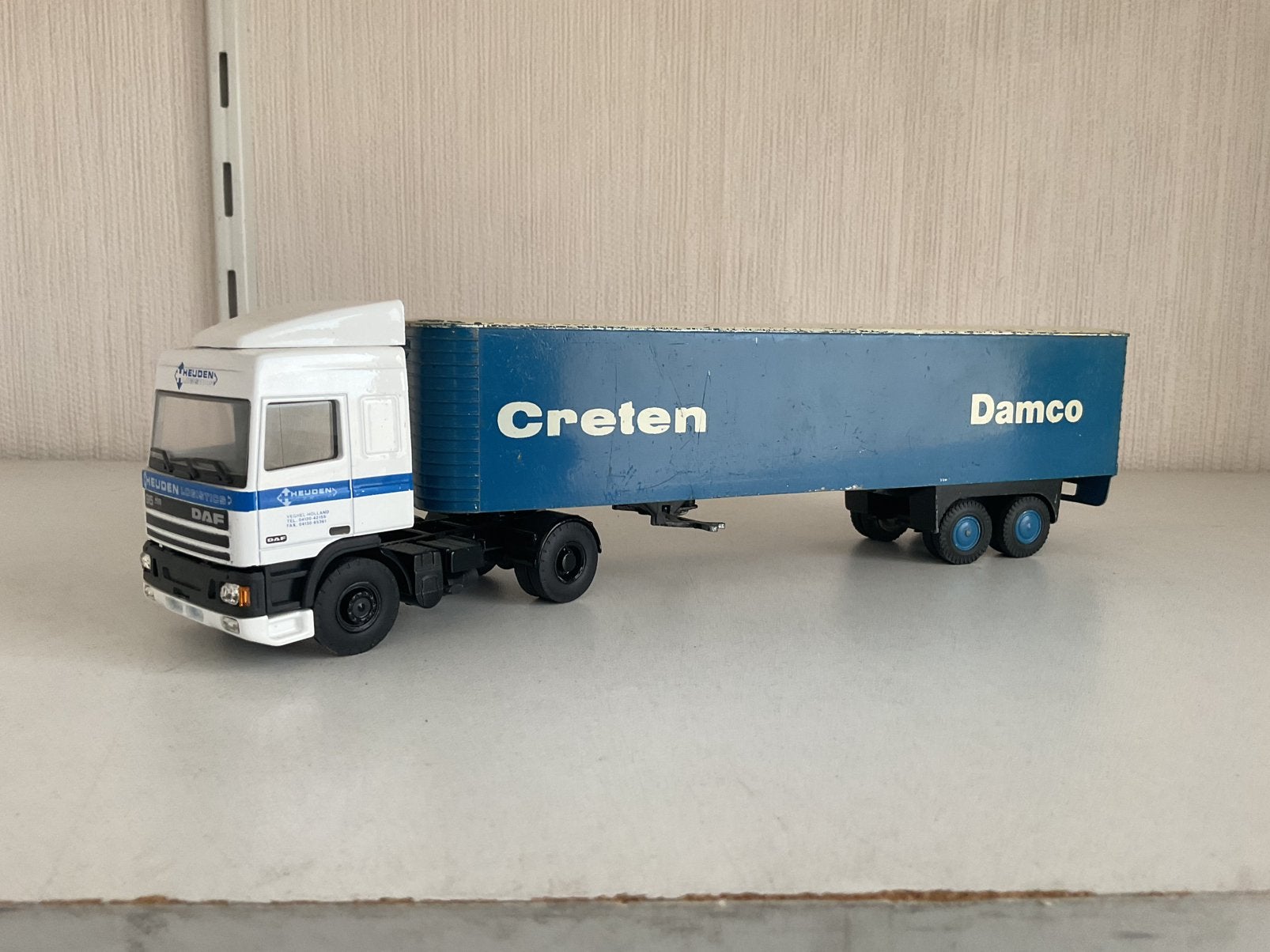 Lion toys daf met trailer samengesteld, Ophalen of Verzenden, Zo goed als nieuw, Bus of Vrachtwagen, Lion Toys