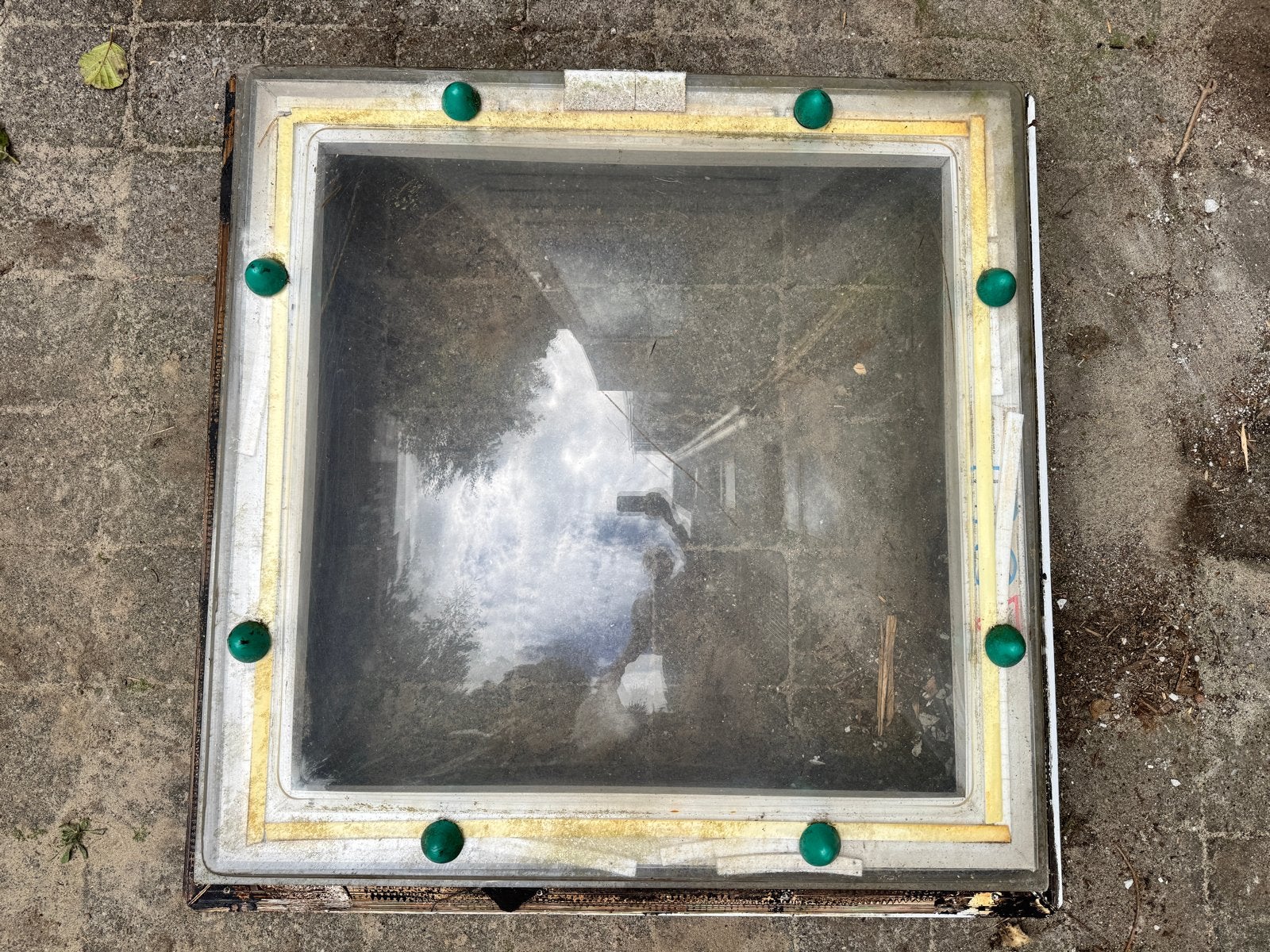 Plexiglas lichtkoepel met dakopstand 60x60 cm (bijna GRATIS), Ophalen, Gebruikt, Dakraam, Minder dan 80 cm